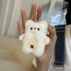 Cartoon Bear Squeaky Plush Backpack Charm Keychain Ornament