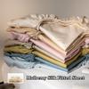 Smooth Mulberry Silk Fitted Sheet High End 100% Silk Mattress Cover with Elastic Bands for Single Double Queen King Bed 160/200