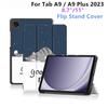 Case For Samsung Galaxy Tab A9 8.7 Inch SM-X110 SM-X115 X117 PU Flip Stand Cover For Tab A9 Plus 2023 Tablet Case Funda