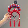 Chinese New Year Tassel Headband for Girls - Festive Style Children's Performance Accessory