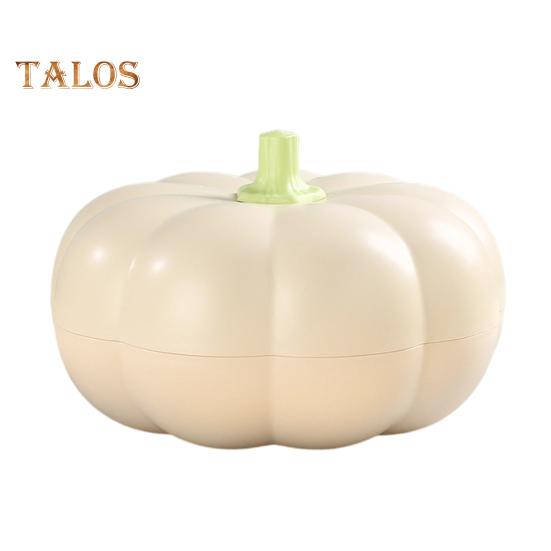 Pumpkin Snack Holder Halloween Divided Serving Tray with Lid 3 Compartments Fork Storage Easy To Clean Serving Container for Fruits Nuts Candies