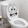 Scared Expression Toilet Sticker Waterproof Removable Self-adhesive PVC Living Room Bathroom Wall