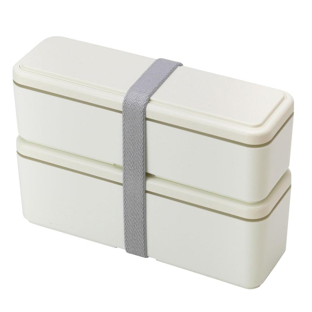 Miyoshi Seisakusho Lunch Box with Integrated Ice Fit Series White X GEL-COOL Pack, Slim, S+L, White, 0101-0099