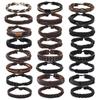 European & American Retro Leather Bracelet Set for Men & Women