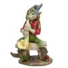 [R7081] - Figurine 'Pixie Musician' Saxophone Flower - 13 Cm