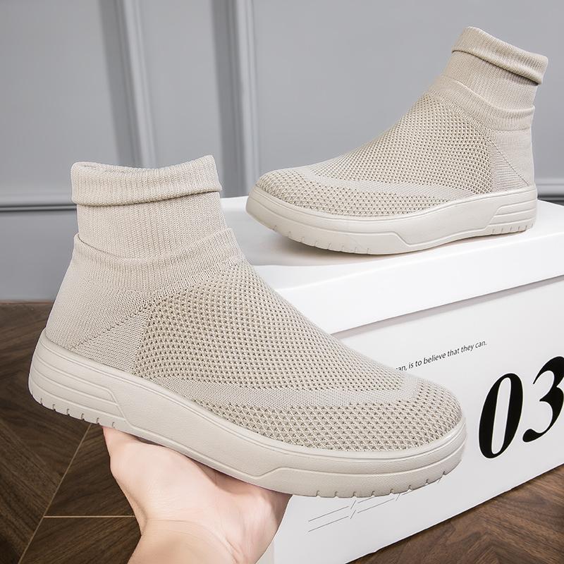 Shoe of Man Fashion Mesh Sock Shoes Outdoor Flat Bottom Anti-slip Breathable Casual Sports Vulcanized Shoes Zapatos Casuales