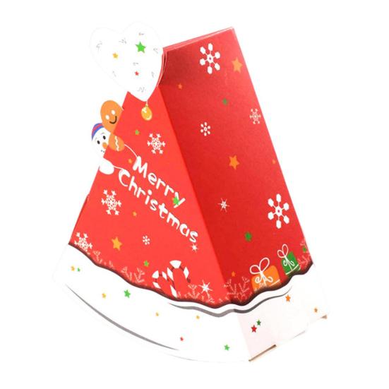 Christmas Candy Boxes Tree Shaped Candy Packaging Box Small Paper Treat Gift Boxes for Christmas New Year Party Supplies