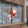 Cartoon Christmas Stickers Window Showcase Removable Santa Clause Snowman Home Decor Decal AVE