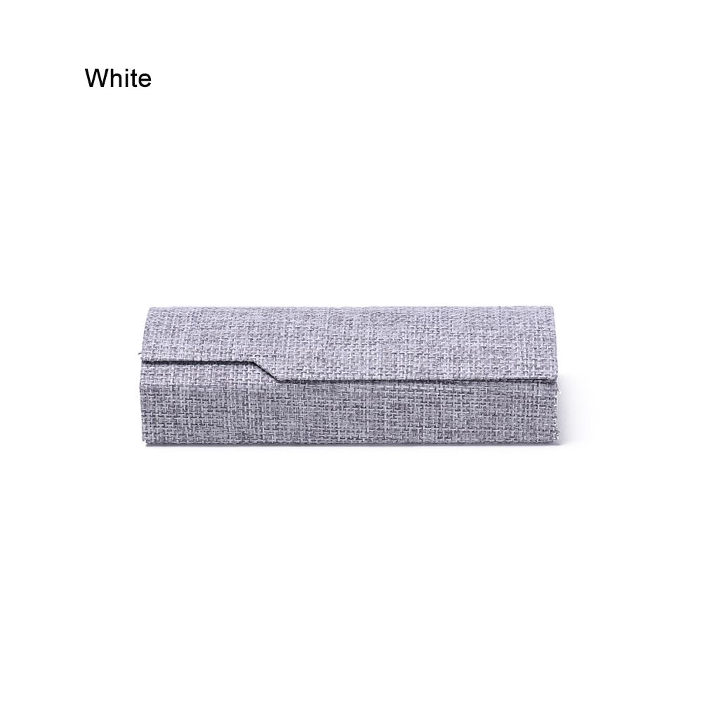 Portable Vintage Retro Square Glasses Box Glasses Linen Case Folding Eyewear Case Storage