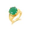 Light Luxury Natural Round 12.0mm Green Agate Solitaire Gemstone Ring 925 Sterling Silver Fine Jewelry for Mom's Birthday Gifts