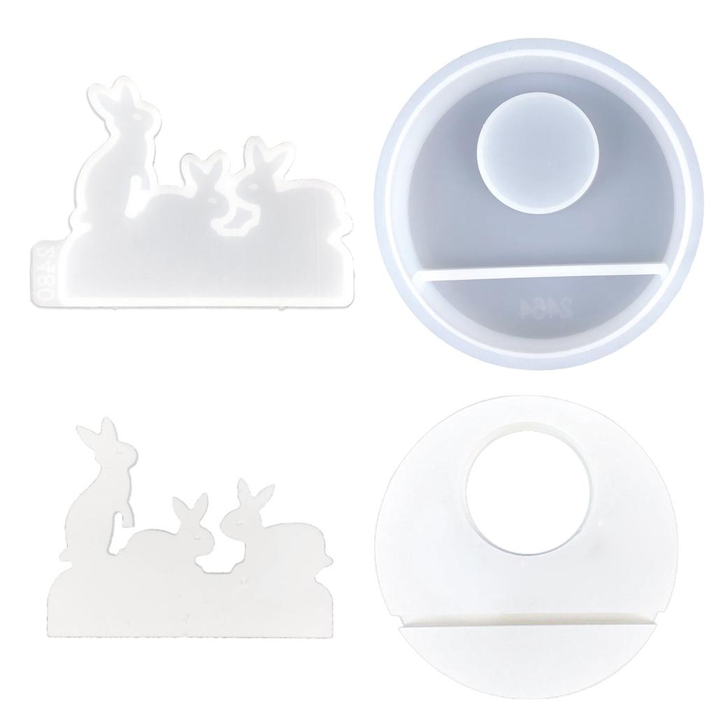 3D Candlestick Silicone Mold t/Pine Forests Shaped Candle Stand Molds Gypsum Candle Holder Mould Home Decorations
