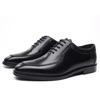 Leather Shoes Men's Business Attire Pointed Toe Versatile Lace Up Office Fashion Retro Shoes for Men  Black  Italian Shoes Men