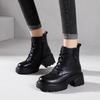 First Layer Cowhide Martin Boots Women's Autumn and Winter 2025 New Thick-soled Lace-up Leather Retro Short Boots Women's Boots