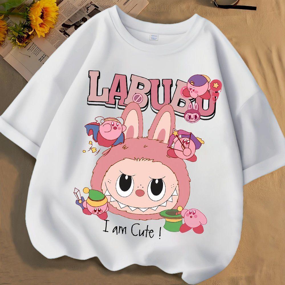 Hot New LABUBU Cartoon 3D Print Kids T Shirts Boy Girls Cool Short-Sleeved Child Clothing