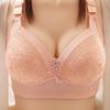 Lace Embroidery Gather To Prevent Sagging Bra Collect and Collect Breast Milk Non Magnetic and Non Steel Ring Women's Large Size Underwear