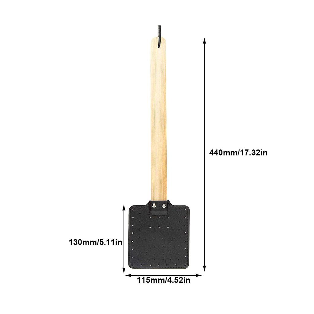 Premium Handmade Fly Swatter Reliable Leather Fly Swatter With Durable Beech Wood Handle for Dormitory Home