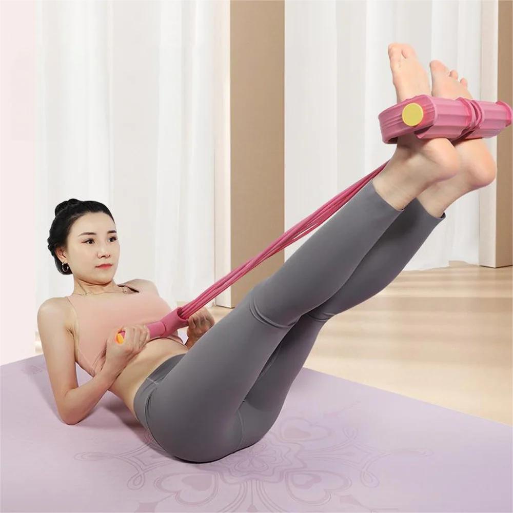 6-Tube Yoga Exercise Band Pedal Puller Band Elastic Pull Rope Flexipull Weerstandstrainer Resistance Bands For Abdomen Waist Arm