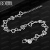 925 Sterling Silver Romantic Heart Bracelet Wedding Jewelry