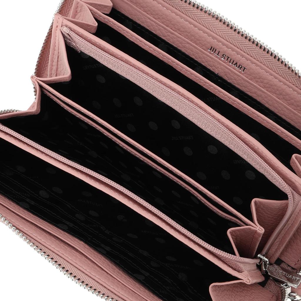 Billfold Walnut Button Shrink Cowhide Retro JSLW3DT2 Pink [Jill Stuart] [Lunati]