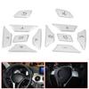12pcsSet Car Steering Wheel Button Patch Protection Trim Fit for Mercedes Benz W204 W212 W117