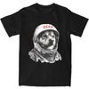 CCCP Rusia Laika Space Urss Astronauta Dog T-Shirt Men First Dog In Space Cotton T-Shirts Summer O-Neck Tees Oversized Clothing