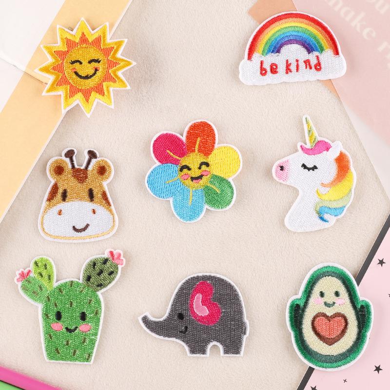 Embroidery Label Cartoon Fruit Clothing Accessories Accessories Adhesive DIY Patch Sticker Badge Cloth Label Cloth Sticker