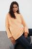 Women's Fashion Stylish Sweater Green Soft Textured Stand-Up Collar Seamless Knitwear Sweater