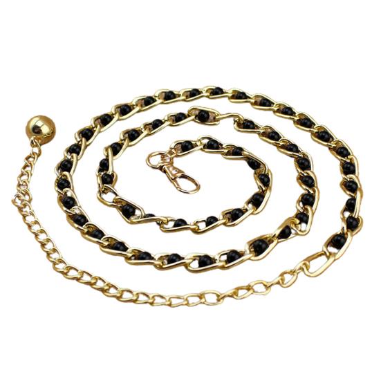Waist Chain Faux Pearls Unfading Metal Useful Sweet Waist Belt Chain for School