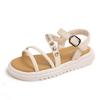 Girls Summer Beach Shoes Kids Princess Rhinestone Sandals Fashion Children Gladiator Sandals Simple Anti-Slippery All Match