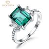 Square Nano Emerald Fashion 925 Sterling Silver New Design Ring For Womem Female Fine Jewelry Delicate Gift Wedding Engagement