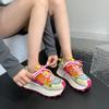 2024 New Style Breathable Thick-soled Fashionable Sports and Leisure Student Color Matching Shoes for Women Platform Sneakers