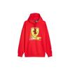 Puma Ferrari Graphic Print Long Sleeve Hooded Sweatshirt Men Sweatshirt Red 622233-02