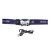 Headlamp USB Charging Waterproof Head Light High Brightness with Sensor for Outdoor Black