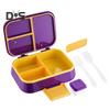 Bento Lunch Box with Sauce Cup Fork Spoon 3-Compartment Lunch Container BPA-Free Child-Friendly Snack Containers for Girls Boys