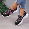 Christmas Sneakers Woman  New Santa Claus Print Shoes Lovely Casual Flat Shoes New Year Vulcanized Shoes 2024