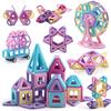 AOMIKS 124pcs Magnetic Toys, Magnetic Blocks, Educational Toys, Building Blocks, 3D, Infants, Nurseries, Elementary School Students, Grandchildren,