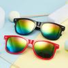 Unisex Children Sunglasses Gradient Colorful Lens Anti-UV Block Sunlight Eye Protection Clear Vision Photo Prop Outdoor Vacation Beach Pool Eyewear