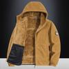 New Autumn and Winter Fleece Fleece Outdoor Hooded Men's Cold Jacket Thermal Jacket Jacket
