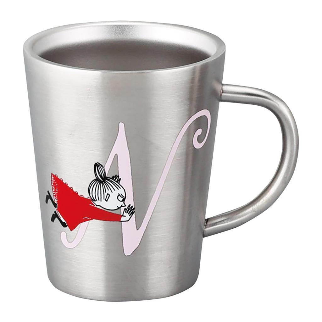 Moomin Stainless Steel Retains Heat and Cools Diameter 9 X Initial Birthday Miscellaneous Made In Mug, Heat-resistant, Slowly, Double-walled, 360ml,