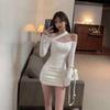 2024 Autumn/Winter Sexy One-Shoulder Slim Dress for Women