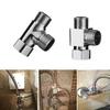 Shower Head 3-way Brass Water Tap Connector Faucet Adapter Diverter Valve Kitchen Sink Splitter