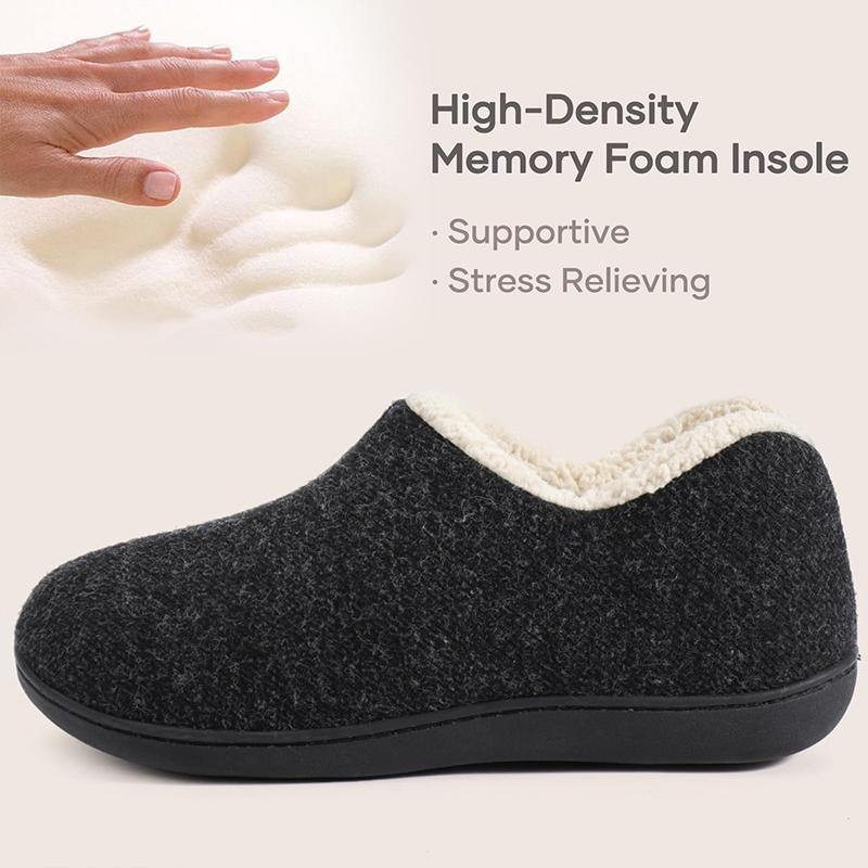 Fashion Smile Women's Indoor Loafer House Slippers with Memory Foam Winter Ladies with Non-Slip Soft Rubber Sole Closed Back House Shoes