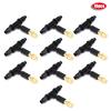 10Pcs Misting Water Nozzle with Tee Connector Garden Irrigation Cooling Accessory for 8/12 Hose