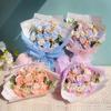 Rose Soap Flower Bouquet Artificial Wedding Flowers Mothers Day Gift Graduation Bouquet with Packing Bag Valentines Gift