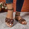 Women's Sandals New Casual Open-toed Women's Flats Fashion Floral Designer Comfortable Walkable Shopping Women's Sandals