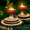 Craft Ornament Mushroom Tea Candle Candle Holder Simulation Small Mushroom Mushroom Candlestick