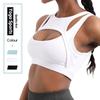 Women Shockproof Hollow Out Sports Bra for Solid Push Up Running Fitness Yoga Vest