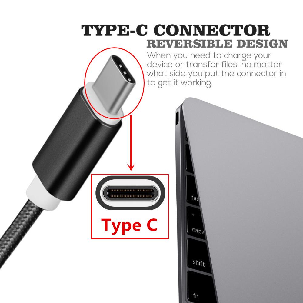 USB C Fast Charging Cable for Samsung S10 S9 S8 Plus Active Note 8 9 USBC Power Charger Copper Line for Samsung A7 2018 A8 A9S