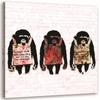 Canvas Print Banksy Monkey Colourful
