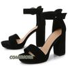 Women's Sandals Summer 2024 Platform Thick High Heel Ladies Shoes Round Toe Designer Shoes Suede Fashion Sandals Plus Size 33-45